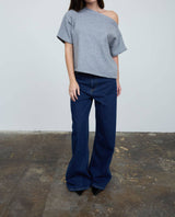 Sara Off Shoulder Boxy Sweater Top