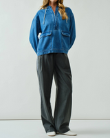 Benjamin Grey/ Blue StripeSlack