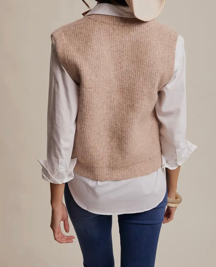 Emily Ribbed Sweater Vest