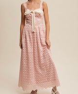 Hope Blush Eyelet Maxi Dress