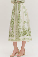 Dori Print Midi Skirt