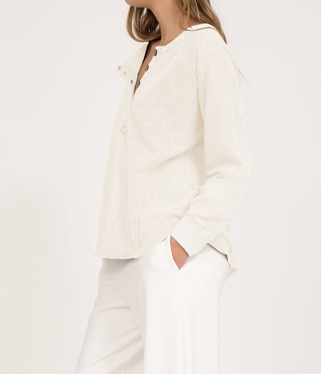 Wendy Washed Henley Top