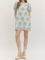 Jenny Embroidered Floral Mini Dress