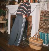 Benjamin Grey/ Blue StripeSlack