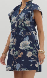 Meadow Denim Floral Dress