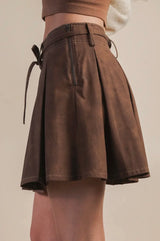 Pollyanna Faux Leather Mini Skirt