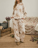 Floral Toile Wide Leg Pant
