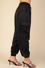 Amanda Satin Jogger Pants