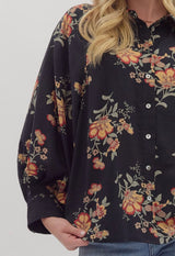 Bethany Floral Print Long-Sleeve Top