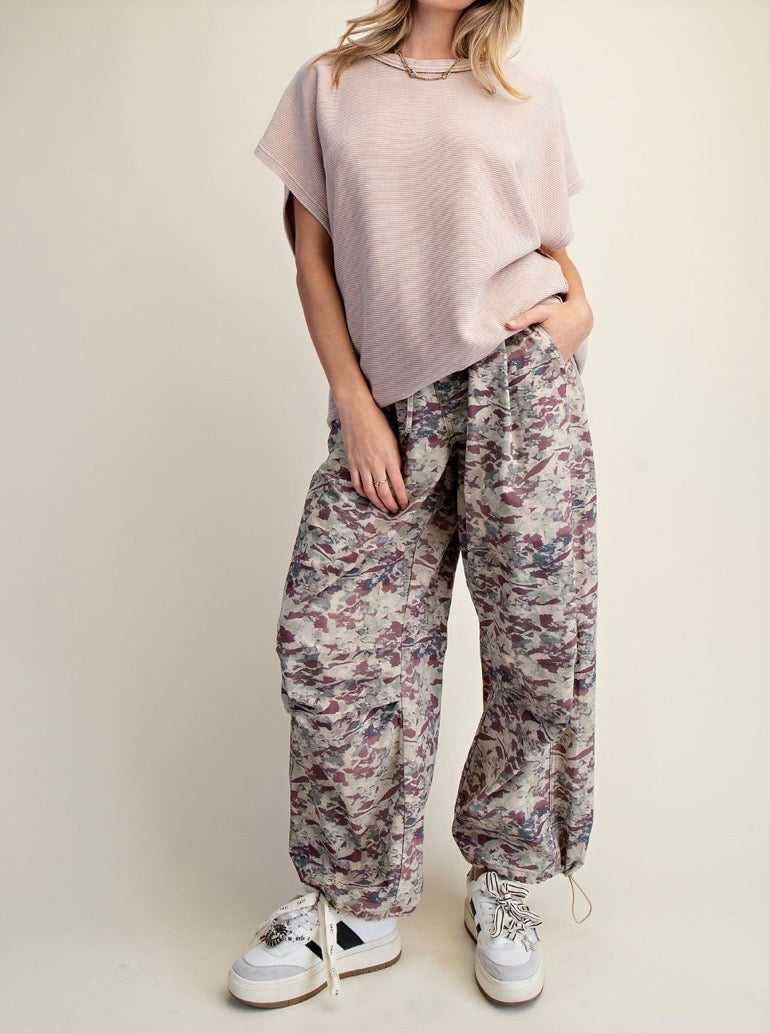 Mushroom Ribbed Boxy Tee