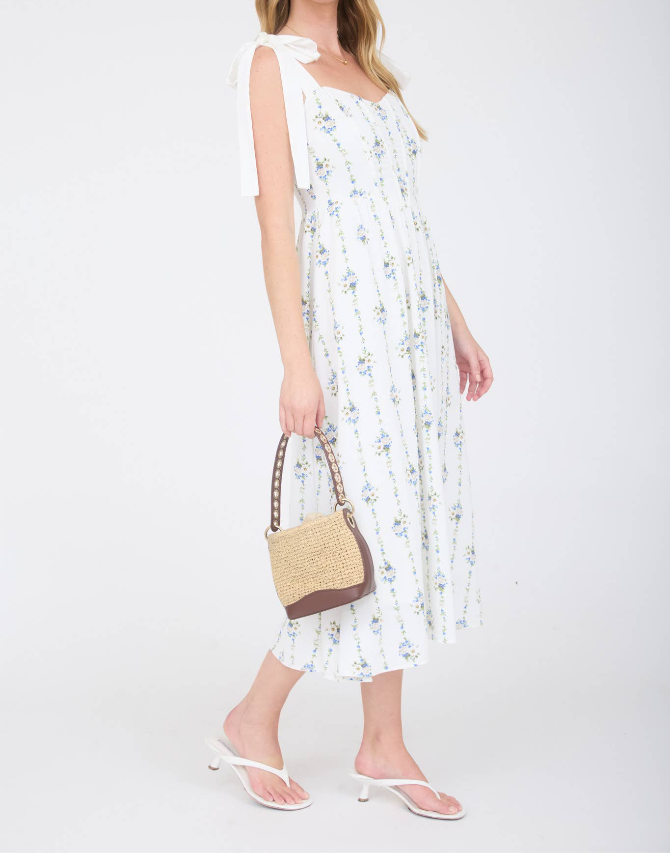 Sidni Tie Strap Midi Dress