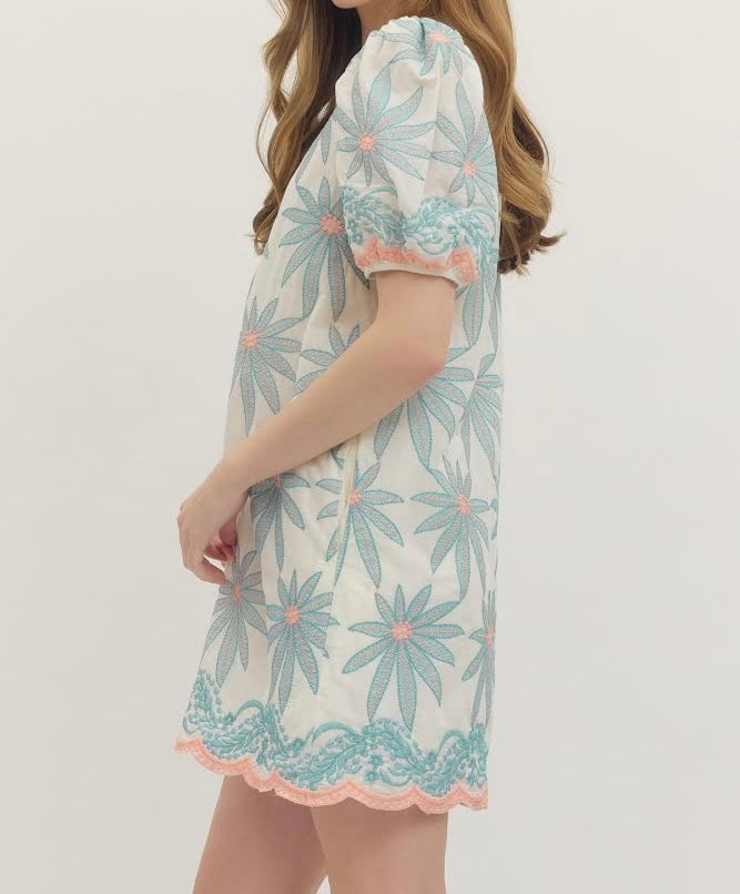 Jenny Embroidered Floral Mini Dress
