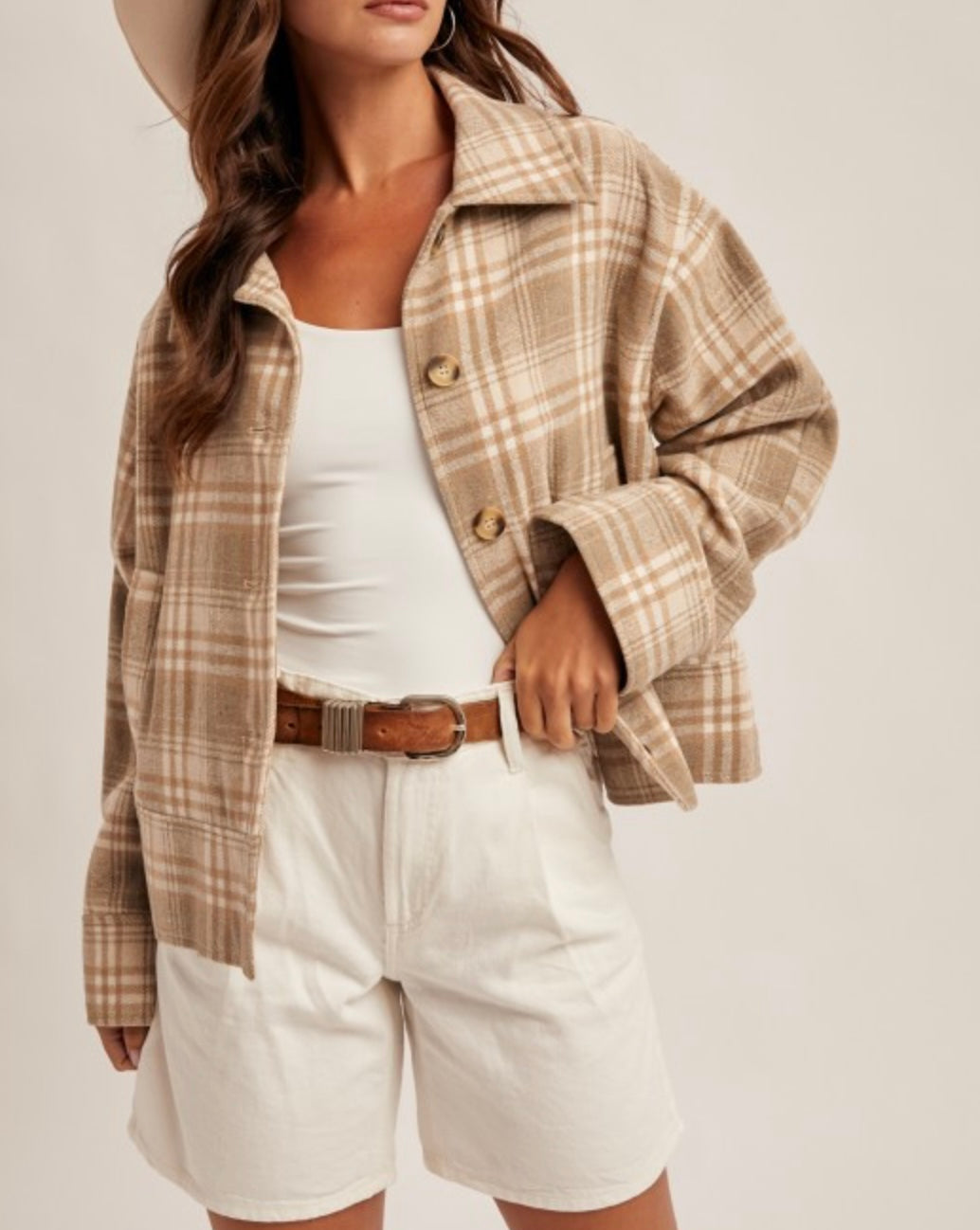 Bobbi Plaid Button Down Jacket