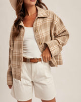 Bobbi Plaid Button Down Jacket