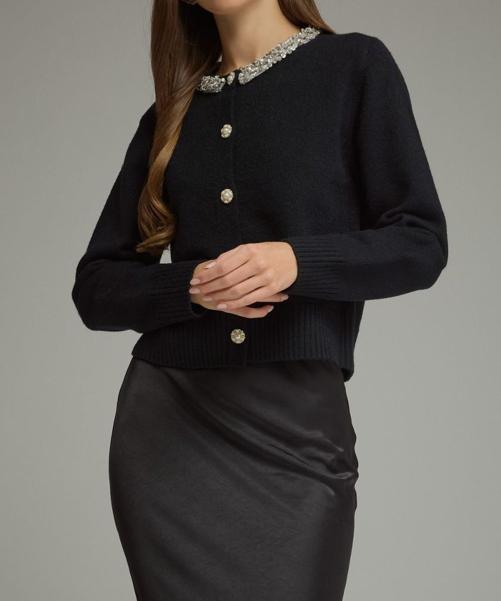 Jane Rhinestone Sweater Cardigan