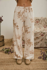 Floral Toile Wide Leg Pant