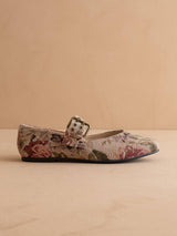 Mauve Tapestry Ballet Flat with Buckle