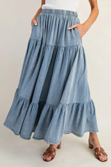 Cara Denim Maxi Skirt