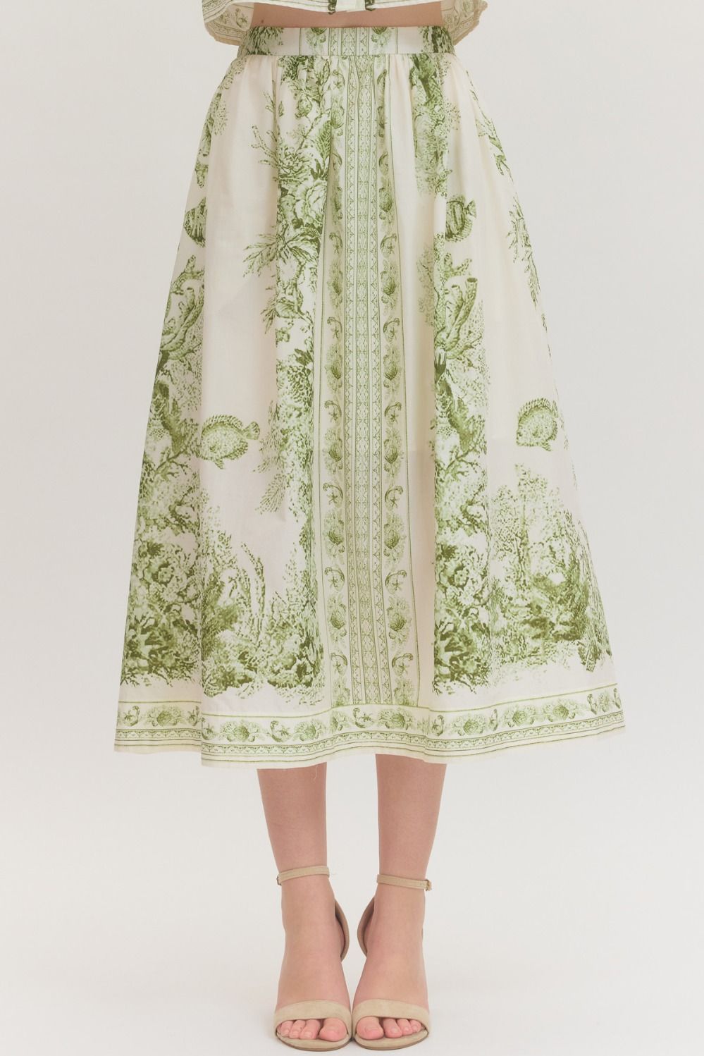 Dori Print Midi Skirt