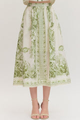 Dori Print Midi Skirt