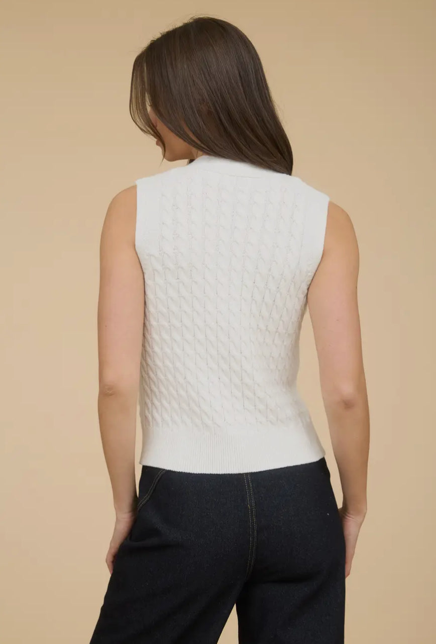 Jenna Cable-Knit Sweater Vest