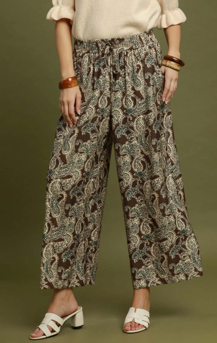 Mallory Print Wide Leg Pant