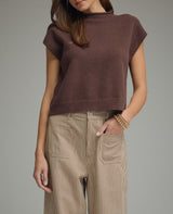 Teddy Brown Mock Neck Sweater