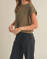 Harrison Cuffed Sleeve Tee