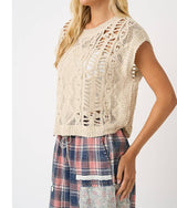 Zoee Crochet Short Sleeve Top