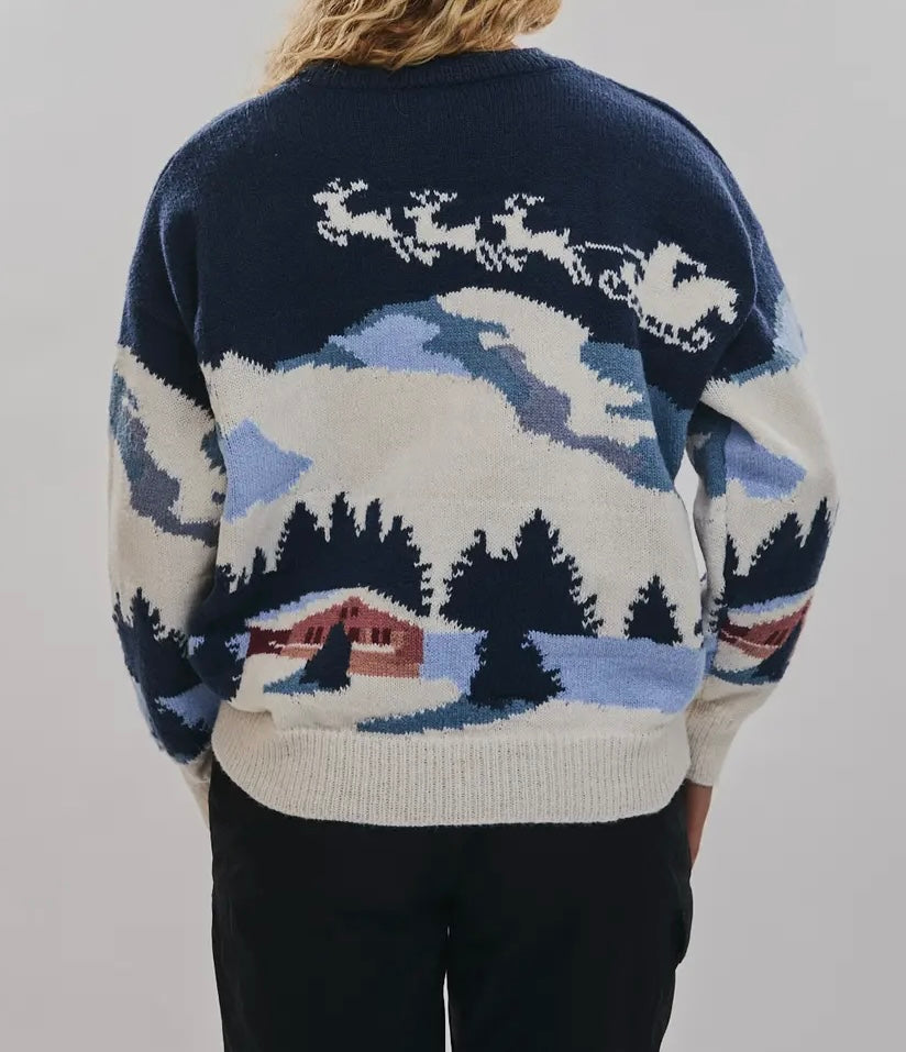 Snowy Ski Village Sweater