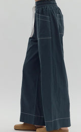 Zander Blue Stitch Detail Pant