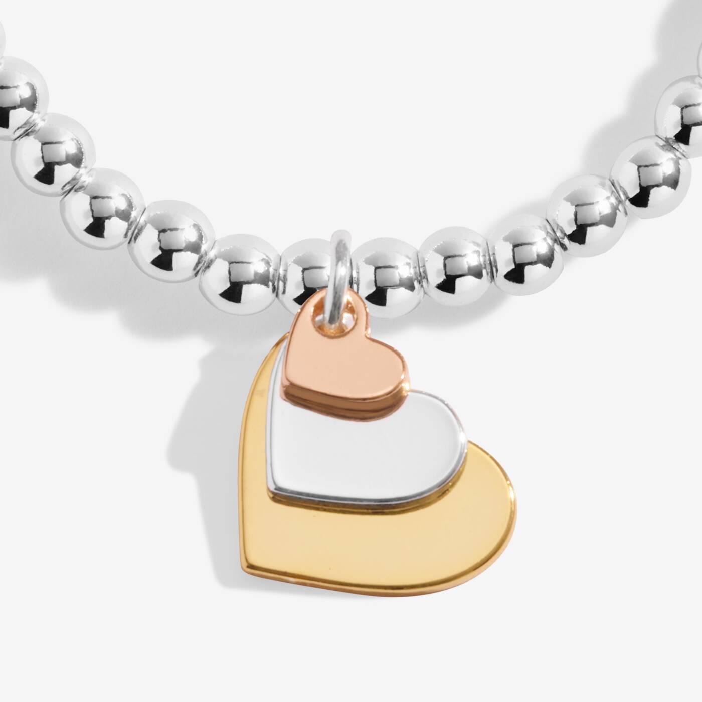 A Littles & Co 'Three Generations' Bracelet In Silver, Gold-Tone, And Rose Gold-Tone Plating