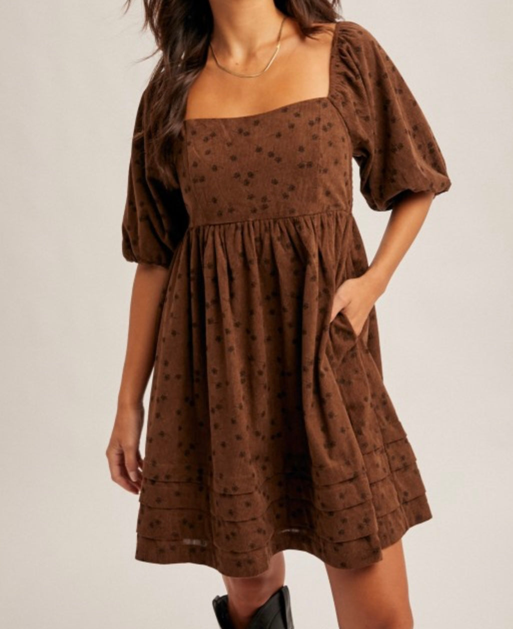 Cody Brown Corduroy Dress