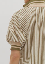 Olivia Stripe Zip Top