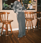 Benjamin Grey/ Blue StripeSlack