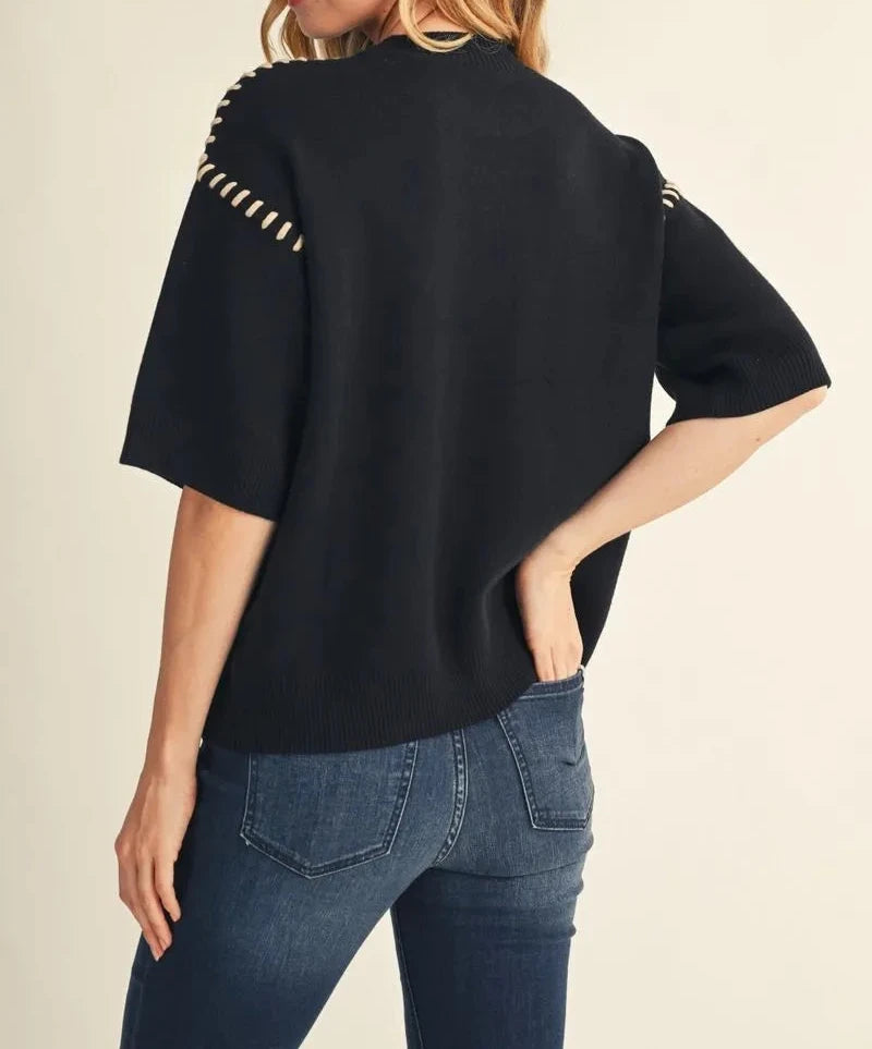 Bradly Stitch Accent Sweater