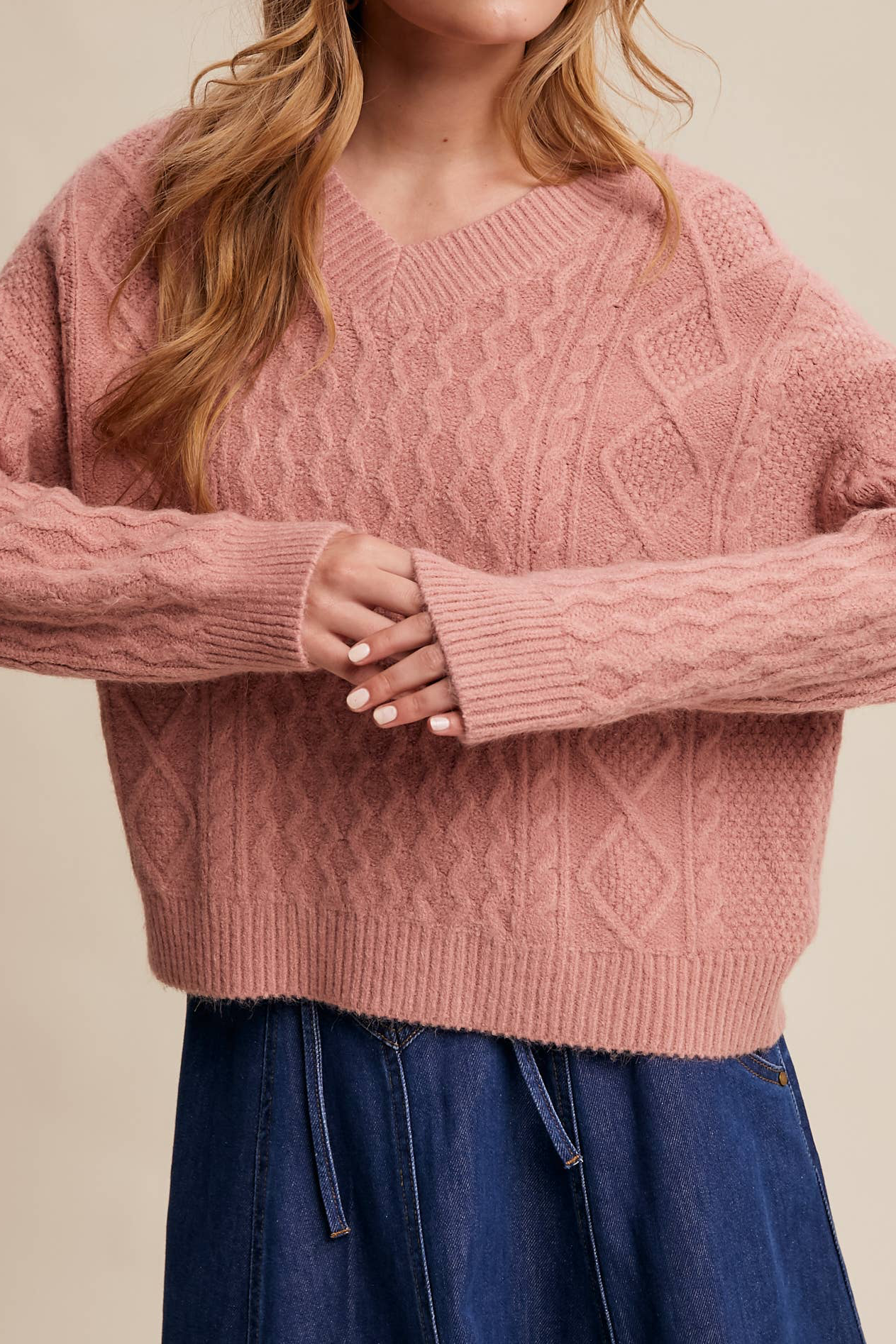 Cari Cable Knit Sweater