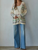 Grace Relaxed Print Cardigan