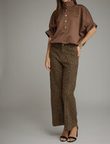 Keri Animal Print Wide Leg Pant