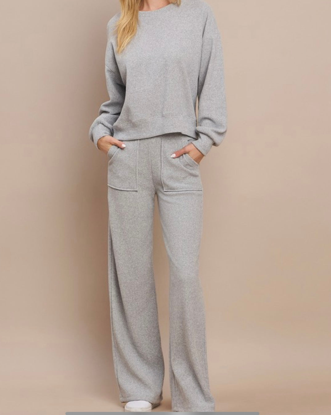 Greyson Ribbed Wide Leg Pant