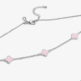 A Littles Signature Pink Clover Necklace