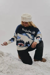 Snowy Ski Village Sweater