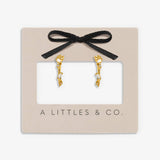 A Littles & Co Wavy CZ Gold Plated Hoop Earrings