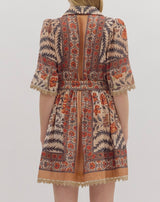 Elizabeth Print Mini Dress