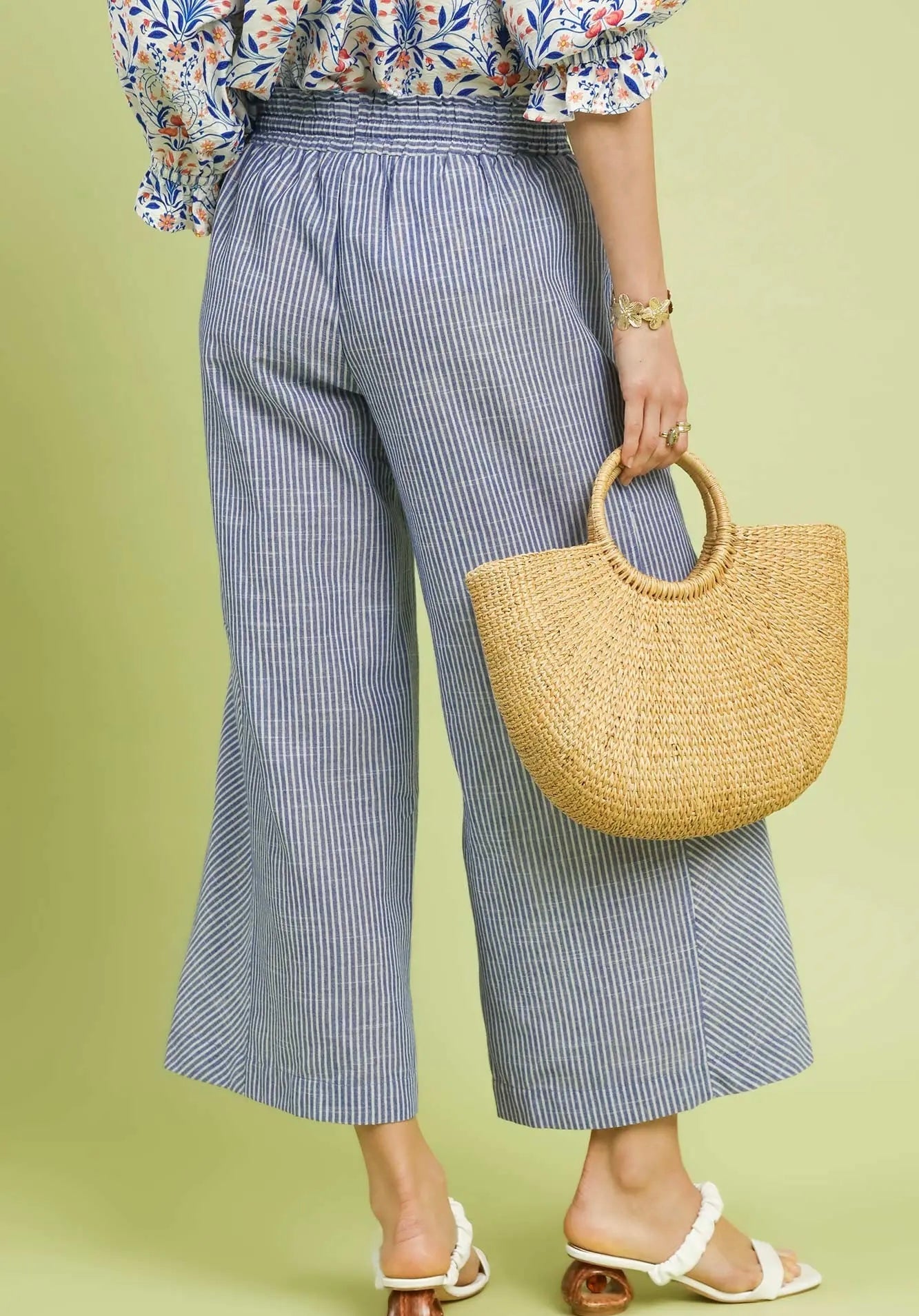Misty Striped Wide Leg Pant