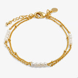 A Littles Double Layered Pearl Bracelet