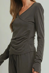 Chandler Side Shirred Top