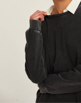 Kylie Washed Oversized Mini Sweatshirt Dress