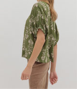 Kellie Print Dolman Top