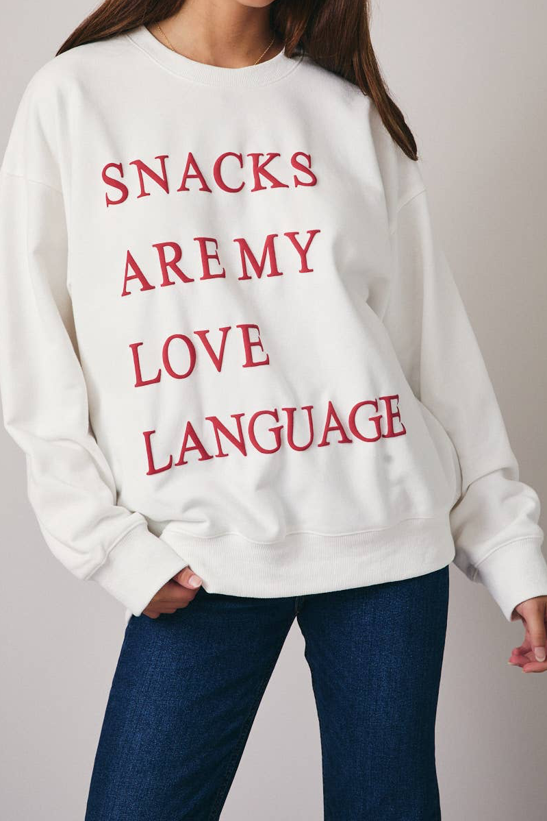 "Snacks" Love Sweatshirt